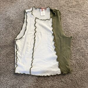Elegant Two-Tone Women's Tank Top